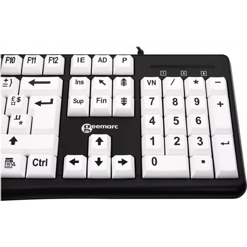 Geemarc KBSV3 USB klávesnica, nemecké rozloženie (QWERTZ), biela