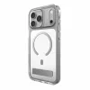 Zagg Santa Cruz Snap kovové puzdro so stojanom pre iPhone 18 Pro Max / 17 Pro Max, strieborná