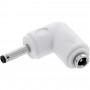 InLine® DC adaptér, 3,5 x 1,35 mm, konektor samec/samica, zahnutý, biely