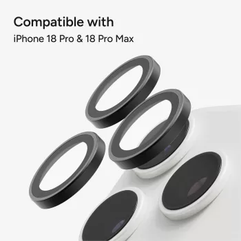 Zagg Glass Elite antireflexné krúžky kamery pre iPhone 18 Pro Max / 17 Pro Max / 18 Pro / 17 Pro čierna