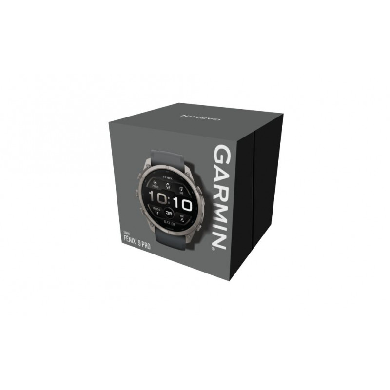 Garmin Fenix 9 Pro – 51mm titán s grafitovým/čiernym silikónovým remienkom smartwatch