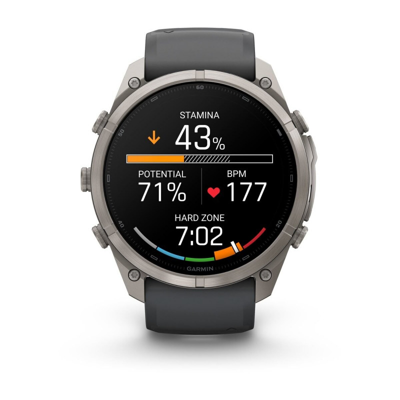 Garmin Fenix 9 Pro – 51mm titán s grafitovým/čiernym silikónovým remienkom smartwatch