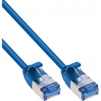 InLine Slim Cat6a U/FTP patch kábel RJ45, 1 m, modrá
