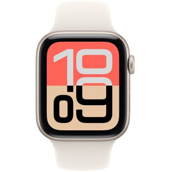 Apple Watch SE 3 (2025) GPS 40mm, Starlight hliníkové puzdro, Starlight športový remienok S/M (MEH34)