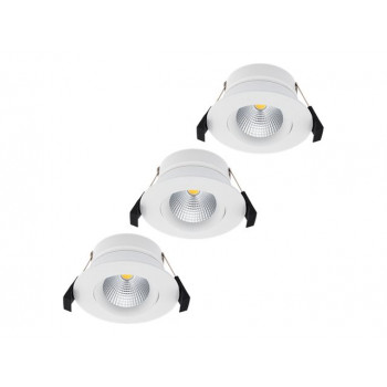 Shelly PbS Hilux DS8 Smart LED vstavaný reflektor, balenie 3 ks, 2200-6500K, CRI95, 600 lm, Bluetooth, Wi-Fi, biela
