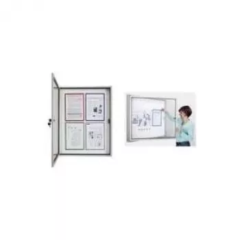 magnetoplan CC vitrína, 4 x DIN A4, pre vonkajšie a vnútorné použitie, nárazuvzdorné akrylátové bezpečnostné sklo (1216000)