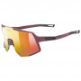 Uvex Sequenze CV cyklistické okuliare, Cranberry Matt / Mirror Red