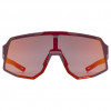 Uvex Sequenze CV cyklistické okuliare, Cranberry Matt / Mirror Red