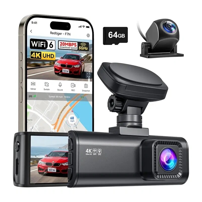 REDTIGER F7N (64G) WiFi 4K + 1080p palubná kamera