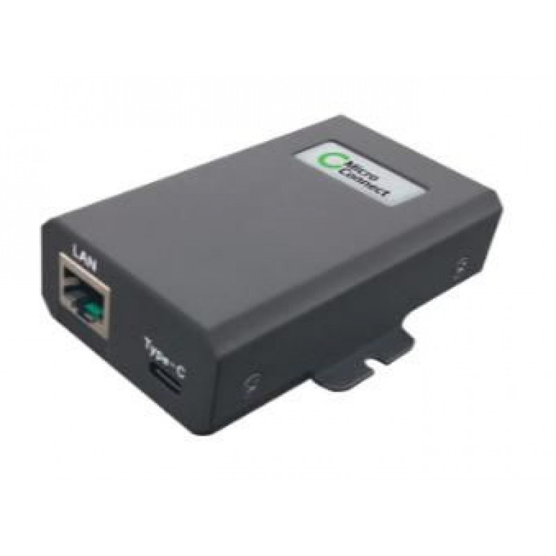 Microconnect POEINJ-60W-USBC gigabitový PoE injektor, IEEE 802.3af/802.3bt, 100 m, čierna