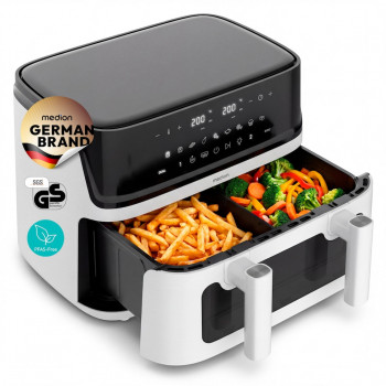 Medion Life P25 XXL Flex M MD 100057 fritéza na horúci vzduch, čierna/biela (50079787)