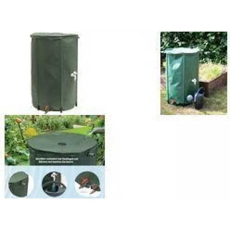 EDA RÉCUP'O skladacia súprava na dažďovú vodu, 500 l, priemer 800 mm, zelená, UV odolná (010983 V.CA)