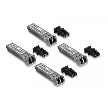 TRENDnet TEG-MGBSX/4 - SFP (Mini-GBIC) transceiver modul - LC multimode - až do 550 m - 850 nm - TAA kompatibilný (balenie 4 ks)