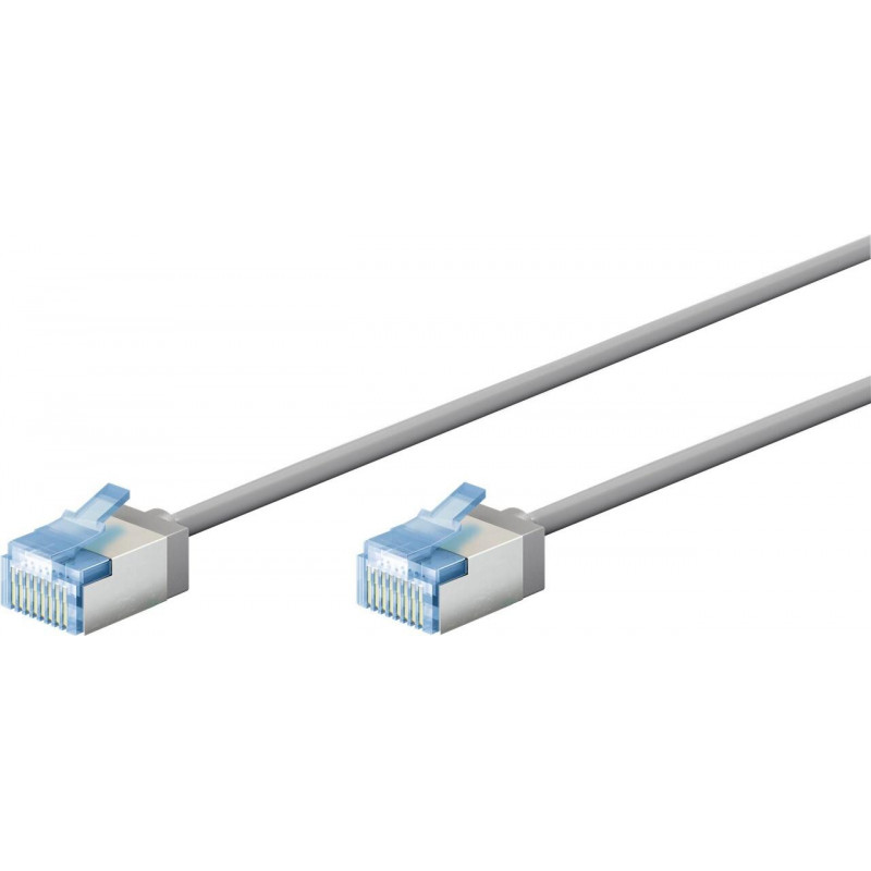 Goobay Slim Cat6a U/FTP patch kábel RJ45, 1 m, sivý