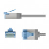 Goobay Slim Cat6a U/FTP patch kábel RJ45, 1 m, sivý