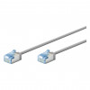 Goobay Slim Cat6a U/FTP patch kábel RJ45, 1 m, sivý