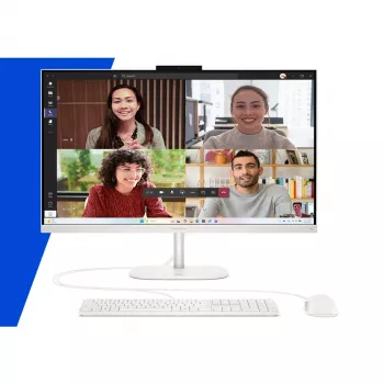 HP OmniStudio 27-cw0470ng 27 palcov FHD All-in-One PC - AMD Ryzen AI 7 445, 16GB RAM, 512GB SSD, Windows 11 Home (DE), biela
