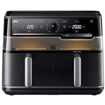 Braun TD5053IBK dvojitá teplovzdušná fritéza, 5 + 5 L
