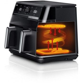 Braun TD5053IBK dvojitá teplovzdušná fritéza, 5 + 5 L