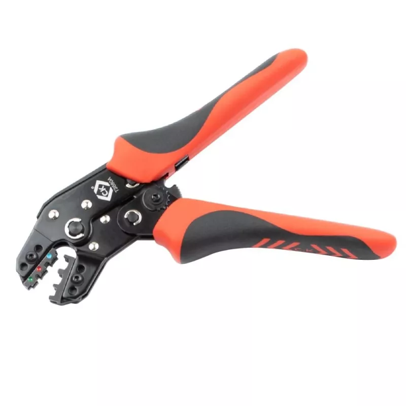 C.K Tools T3680A krimpovacie kliešte na izolované káblové spojky, 0,25-2,5 mm²
