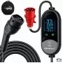 Qoltec mobilná EV nabíjačka pre elektromobily a hybridné autá, 2-in-1 nastavenie, Type 2, 7 kW, 230 V, CEE 32 A, LED, 5 m