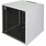 Silence Rack Office 12U 19 palcová zvukovo izolačná skriňa s tichým ventilátorom a sklenenými dverami, 600 x 600 mm, svetlosivá (SRO126060)
