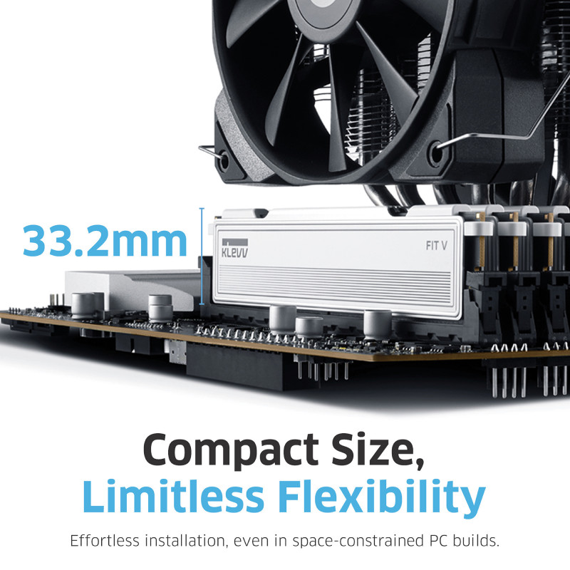 KLEVV Fit V 32GB (2x16GB) DIMM 6000MHz CL28 pamäťová sada, čierna (KD5AGU880-60B280F)