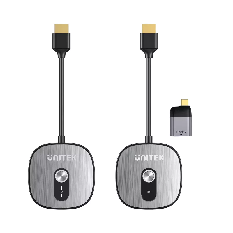 Unitek Bezdrôtový HDMI prijímač 4K@30Hz s vysielačom a USB-C na HDMI adaptér set