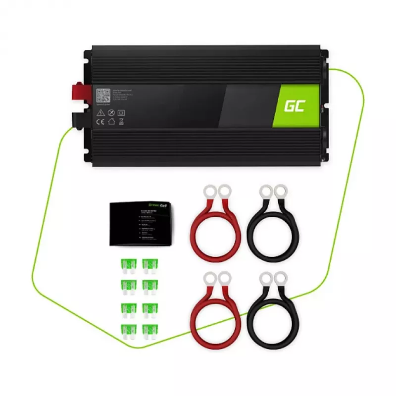 Green Cell menič napätia 24 V na 230 V, 3000 W/6000 W, modifikovaná sínusová vlna (INV27)