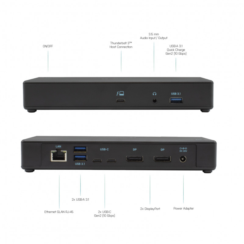 i-tec Thunderbolt 3/USB-C Dual DisplayPort 4K dokovacia stanica s 85W PD