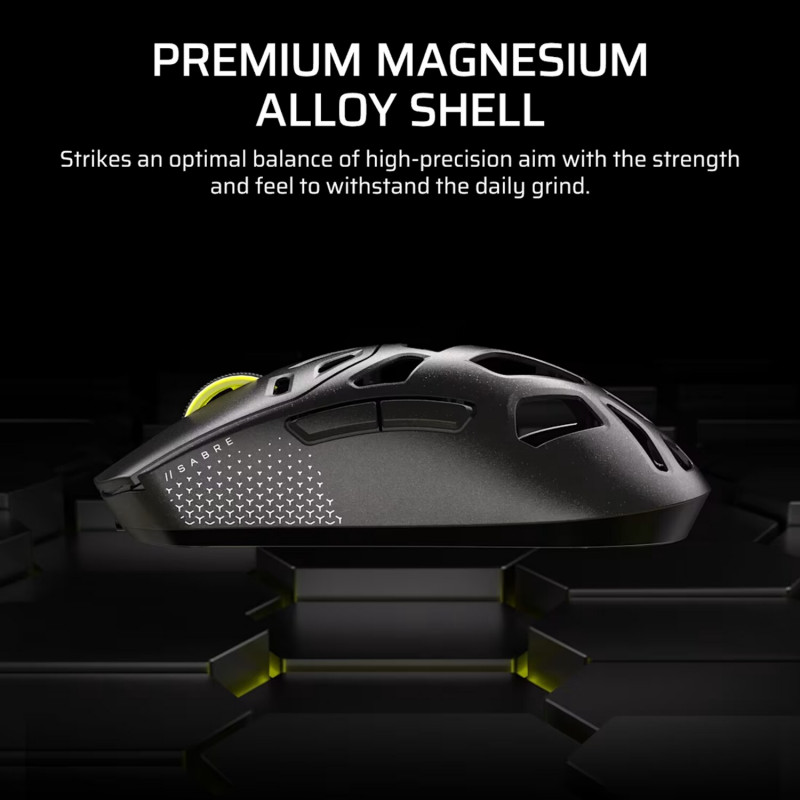 Corsair SABRE V2 PRO bezdrôtová herná myš, 2.4GHz / Bluetooth / USB-C, čierna (CH-931G100-WW)
