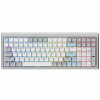 Ducky Cushion 98 herná klávesnica, 96%, US rozloženie (ANSI), Shush Red Switches - strieborná (DKCUS2598-DSUSPHCC4S1)
