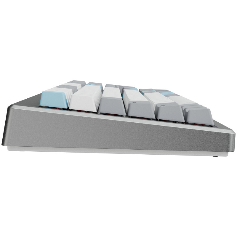 Ducky Cushion 98 herná klávesnica, 96%, US rozloženie (ANSI), Shush Red Switches - strieborná (DKCUS2598-DSUSPHCC4S1)