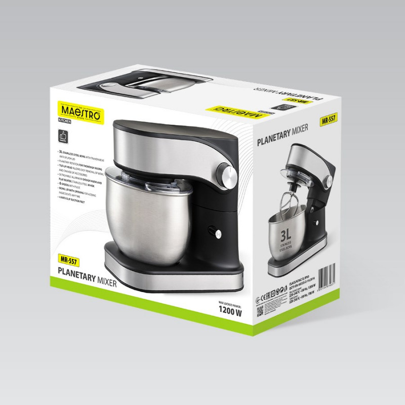 MEO MR-557 MAESTRO planetárny mixér, misa 3 l, 1200 W