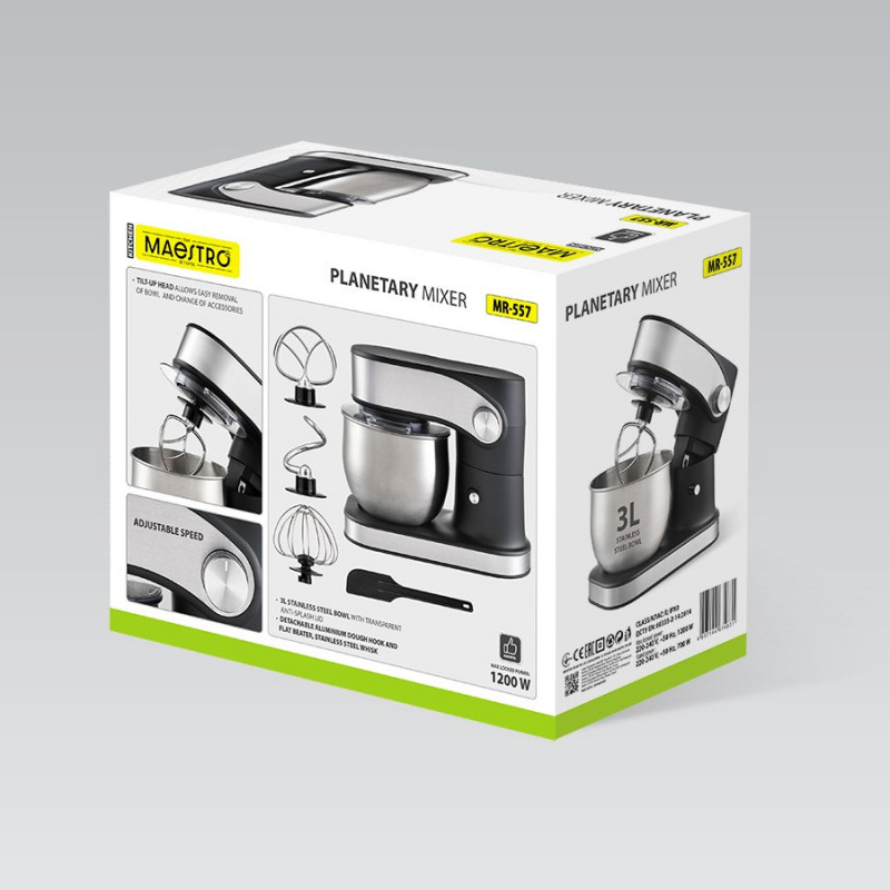 MEO MR-557 MAESTRO planetárny mixér, misa 3 l, 1200 W