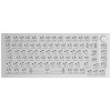 Glorious GMMK Pro White Ice 75% TKL klávesnica - Barebone, ISO-Layout, strieborná