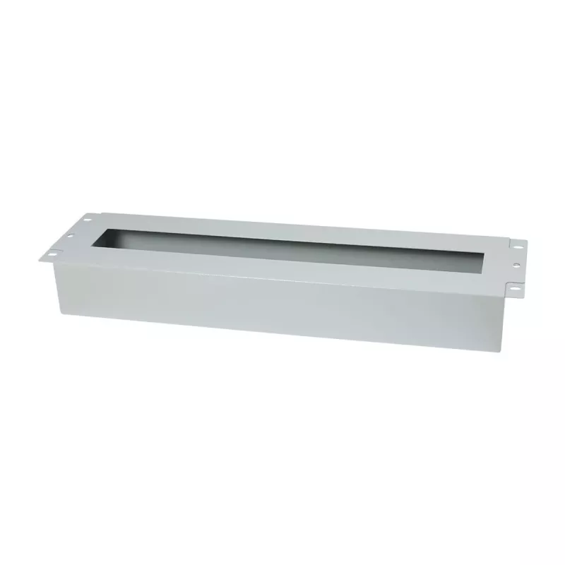 Allnet 19 inch 3U DIN lištový panel pre ističe, hĺbka 61 mm, predná montáž, svetlosivý (ALL-S0002257)