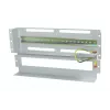 Allnet 19 inch 3U DIN lištový panel pre ističe, hĺbka 61 mm, predná montáž, svetlosivý (ALL-S0002257)