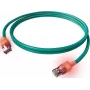 ZVK EasyLan Cat6a LED patch kábel RJ45, tienený, 7,5 m, tyrkysový