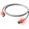 ZVK EasyLan Cat6a LED patch kábel RJ45, tienený, 7,5 m, tyrkysový
