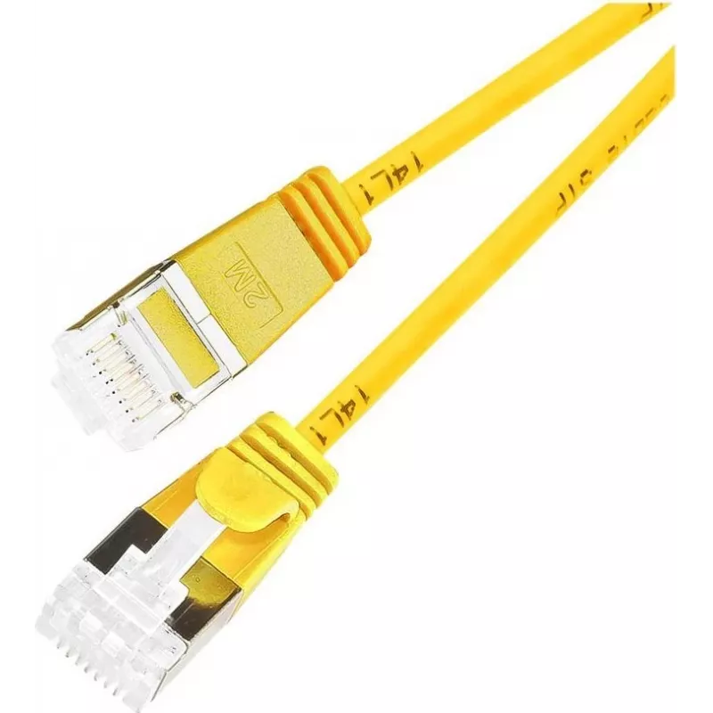 Wirewin Slim Cat6a U/FTP patch kábel RJ45, 5 m, žltý