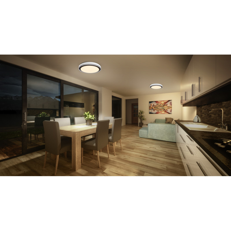 Osram SMART+ WiFi Orbis Magic nástenné/stropné svietidlo 500 mm, RGB+TW, stmievateľné, 38 W – čierna/biela