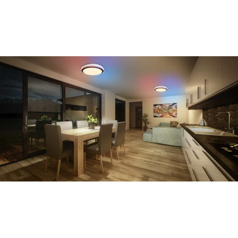 Osram SMART+ WiFi Orbis Magic nástenné/stropné svietidlo 500 mm, RGB+TW, stmievateľné, 38 W – čierna/biela