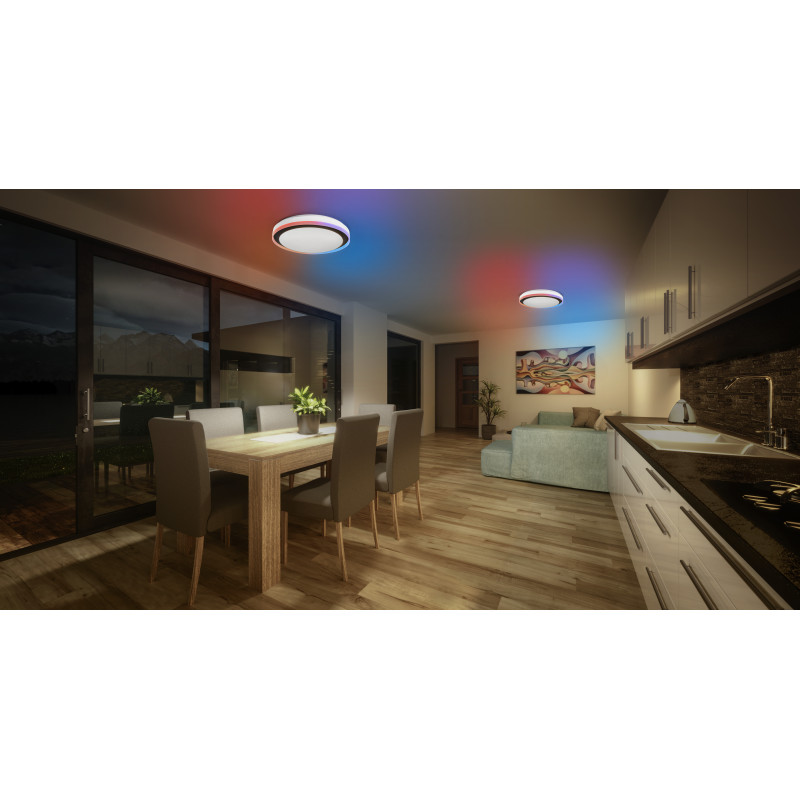 Osram SMART+ WiFi Orbis Magic nástenné/stropné svietidlo 500 mm, RGB+TW, stmievateľné, 38 W – čierna/biela