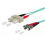 Metz OpDAT optický patch kábel SC-duplex na 2x ST, OM3, 2 m, aqua