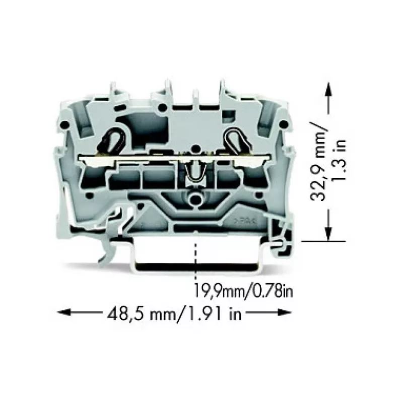 WAGO 2002-1201 svorkovnica, 5,2 mm, 48,5 mm, 32,9 mm, 800 V