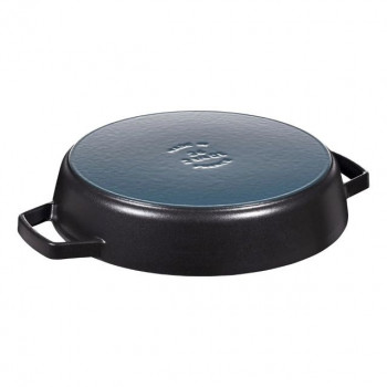 Zwilling Staub liatinová panvica na pečenie s 2 rukoväťami, 26 cm, hodvábne matná čierna (40511-725-0)