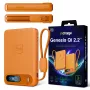 3mk incharge® Genesis Qi 2 25W bezdrôtová nabíjačka + PD45W, integrovaný USB-C kábel, oranžová