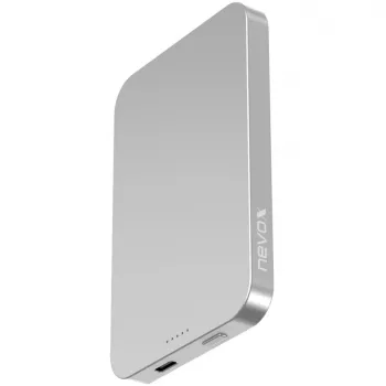 Nevox magnetická bezdrôtová powerbank Qi2, 5000 mAh, strieborná/biela
