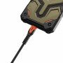 Urban Armor Gear robustný Kevlar USB-C na USB-C kábel, 140 W, 1,5 m, čierna/oranžová